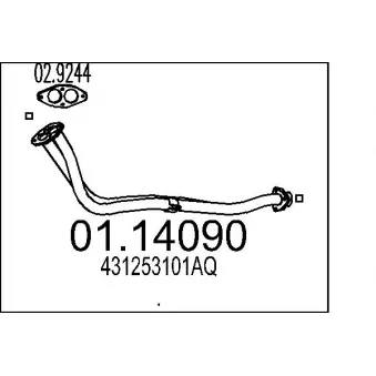 MTS 01.14090 - Tuyau d'échappement