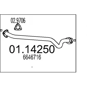 MTS 01.14250 - Tuyau d'échappement