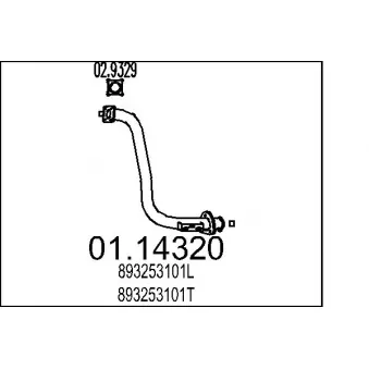 Tuyau d'échappement MTS [01.14320]