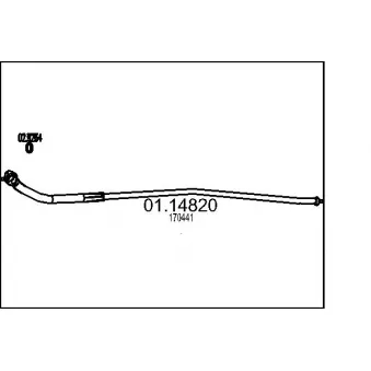 MTS 01.14820 - Tuyau d'échappement