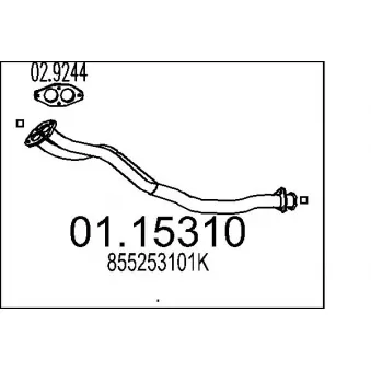 Tuyau d'échappement MTS [01.15310]