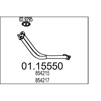 Tuyau d'échappement MTS [01.15550]