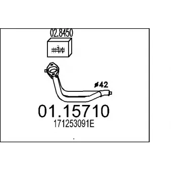 MTS 01.15710 - Tuyau d'échappement
