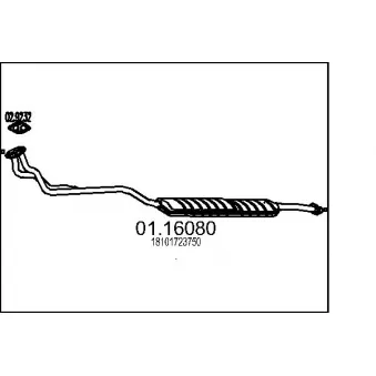 MTS 01.16080 - Silencieux avant