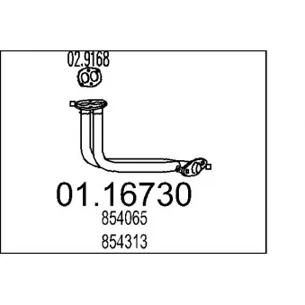 Tuyau d'échappement MTS [01.16730]