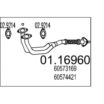 Tuyau d'échappement MTS [01.16960]