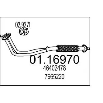 Tuyau d'échappement MTS [01.16970]