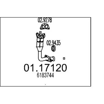 Tuyau d'échappement MTS [01.17120]
