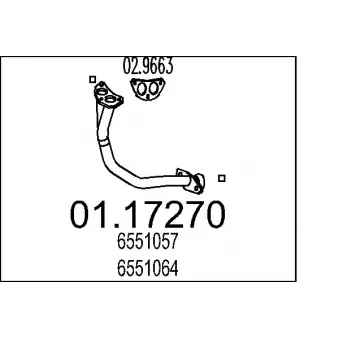 Tuyau d'échappement MTS [01.17270]