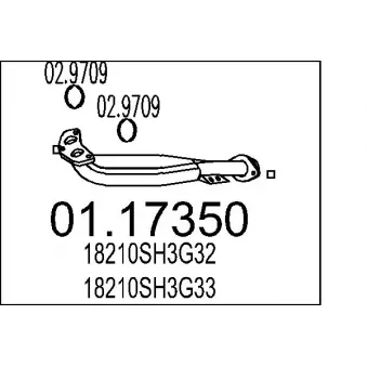 MTS 01.17350 - Tuyau d'échappement