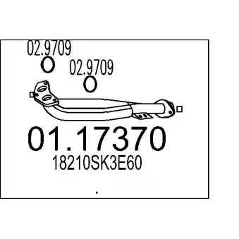 MTS 01.17370 - Tuyau d'échappement
