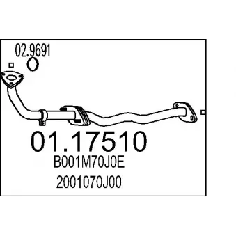 Tuyau d'échappement MTS [01.17510]
