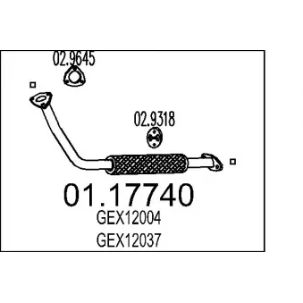 Tuyau d'échappement MTS [01.17740]