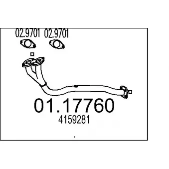 Tuyau d'échappement MTS [01.17760]