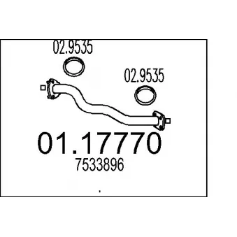 MTS 01.17770 - Tuyau d'échappement