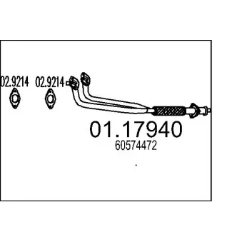 Tuyau d'échappement MTS [01.17940]