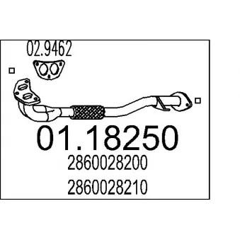 Tuyau d'échappement MTS [01.18250]
