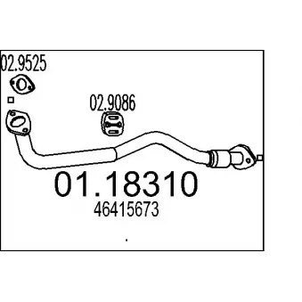 Tuyau d'échappement MTS [01.18310]