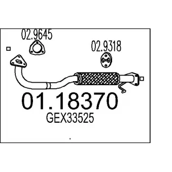Tuyau d'échappement MTS [01.18370]