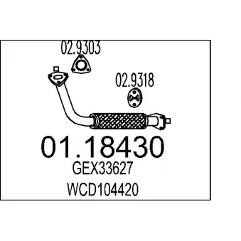 Tuyau d'échappement MTS [01.18430]