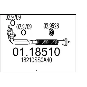 MTS 01.18510 - Tuyau d'échappement