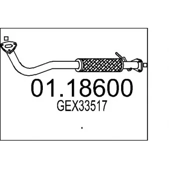 MTS 01.18600 - Tuyau d'échappement