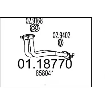 Tuyau d'échappement MTS [01.18770]