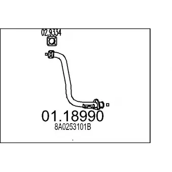 Tuyau d'échappement MTS [01.18990]