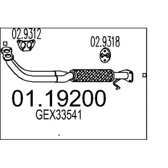 Tuyau d'échappement MTS [01.19200]