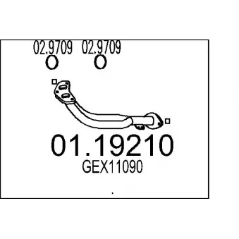 Tuyau d'échappement MTS [01.19210]