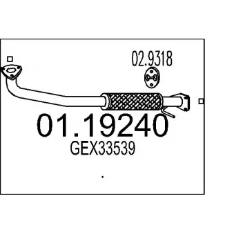 Tuyau d'échappement MTS [01.19240]