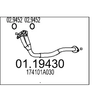 Tuyau d'échappement MTS [01.19430]