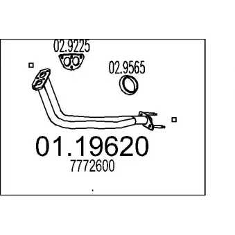 MTS 01.19620 - Tuyau d'échappement