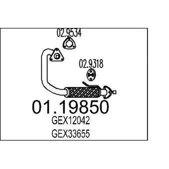 MTS 01.19850 - Tuyau d'échappement