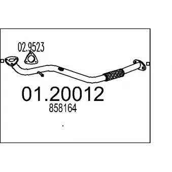 Tuyau d'échappement MTS [01.20012]