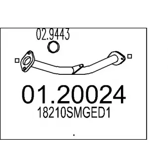 Tuyau d'échappement MTS [01.20024]