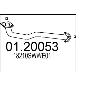 MTS 01.20053 - Tuyau d'échappement