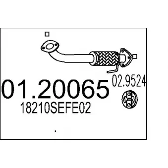MTS 01.20065 - Tuyau d'échappement
