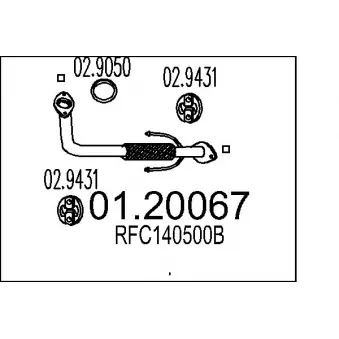 Tuyau d'échappement MTS [01.20067]