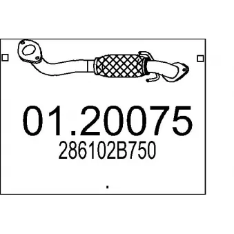 Tuyau d'échappement MTS [01.20075]