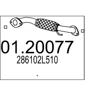 Tuyau d'échappement MTS [01.20077]