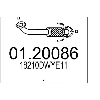 MTS 01.20086 - Tuyau d'échappement