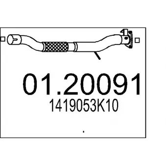 MTS 01.20091 - Tuyau d'échappement