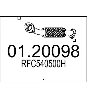 MTS 01.20098 - Tuyau d'échappement