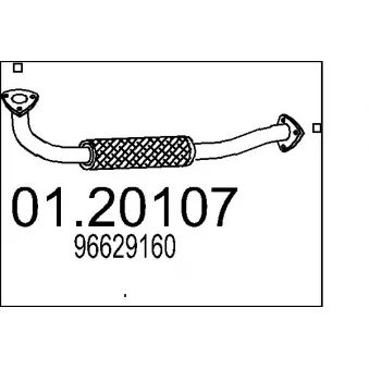 Tuyau d'échappement MTS OEM 96629160