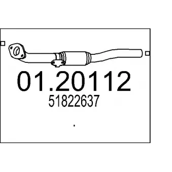MTS 01.20112 - Tuyau d'échappement