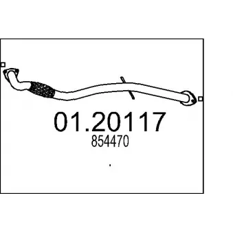 MTS 01.20117 - Tuyau d'échappement