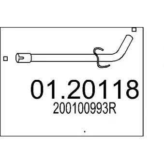 Tuyau d'échappement MTS [01.20118]