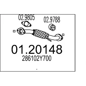 Tuyau d'échappement MTS [01.20148]