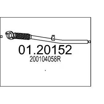 MTS 01.20152 - Tuyau d'échappement